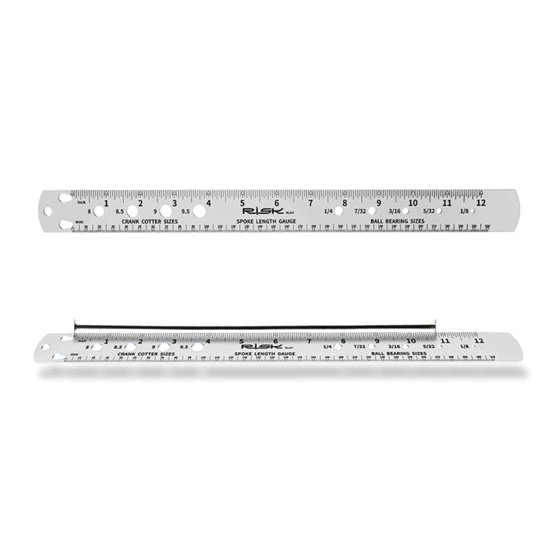 Spoke Measuring Ruler Double-Sided Spoke Length Measuring Ruler Multi-Function Steel Ruler Gauge Tool for Mountain Bike