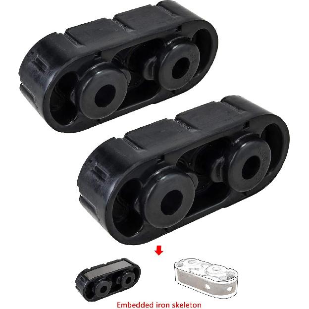 Ulators Exhaust Muffler Hangers 15092802 Compatible With 1999-2018 Silverado Sierra 1500, 2000-2018 Yukon/Tahoe, Built-In Iron Frame Hanger