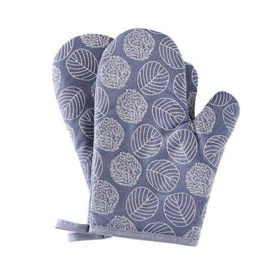 

2Pcs Heat Resistant Gloves Oven Mitts for Non-Slip Silicone Baking Grilling Microwave синій