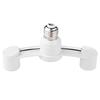 E27 To 2E27 Bulb Socket Adapter Portable 85-285V Lamp Head Conversion Holder  Lighting Accessories for Restaurant Kitchen