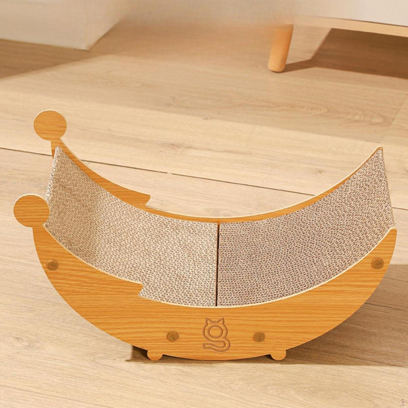 

Когтеточка для кошек, лежак, пляжный стул, гофрированная бумага, спальный шезлонг, коврик для царапания M oak