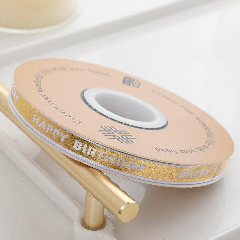 Små gull- og sølvbarer, bånd, gullfolie, sommerfuglbånd, blomsterkunst, blomster til DIY baking, kake- og gaveeskedekorasjon