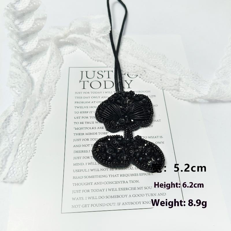 1 Piece Butterfly Applique Patch Hanging Rope Keyring  Starfish Sequin Handmade Beaded Clothing Sew On Patches Pendant