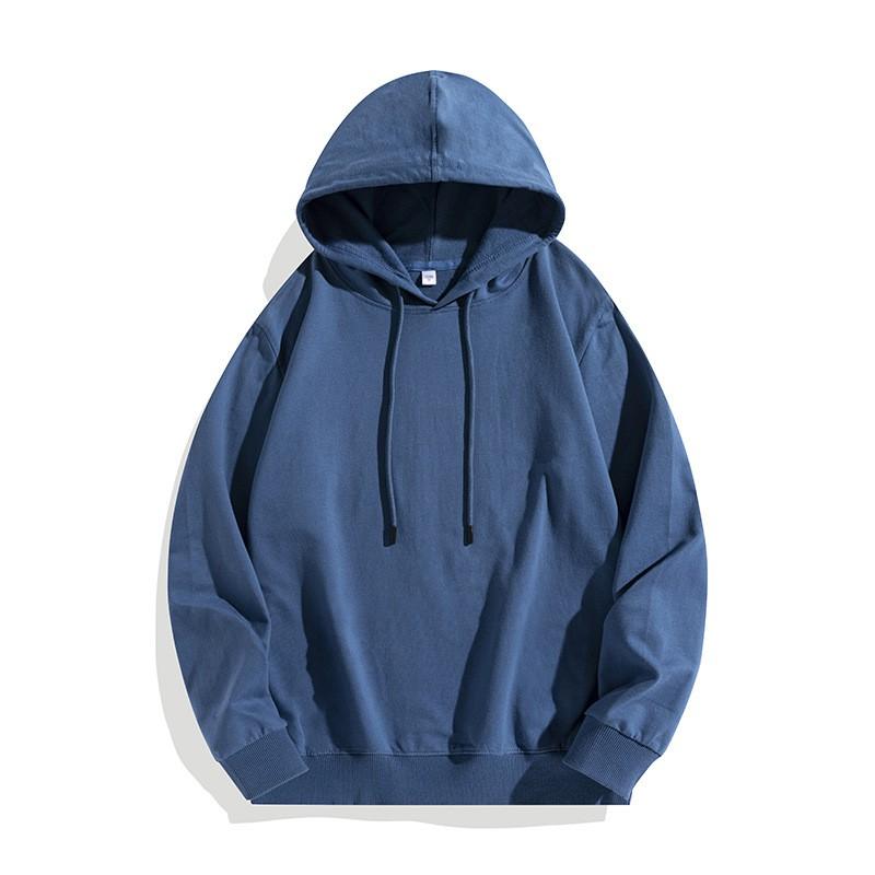 Mens Solid Color Hooded Sweatshirt Loose Fit Casual Streetwear Unisex Pullover Winter Daily Wear