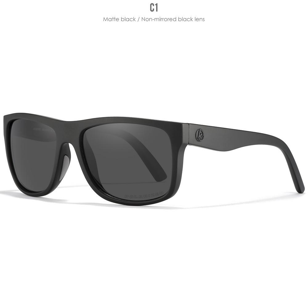 KDEAM Square-frame sunglasses, polarized, iridescent lenses, for outdoor driving TR Sports sunglasses KD0721
