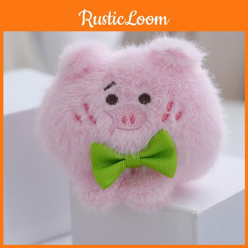 Sweet Pig Adorable Plush Toy With Bow Tie Keychain Perfect For Kids And Collectors