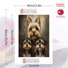 Yorkshire Terrier Pattern  3pcs 100% Round Full Drill 5D DIY Diamond Painting Embroidery Cross Stitch Rhinestone Décor
