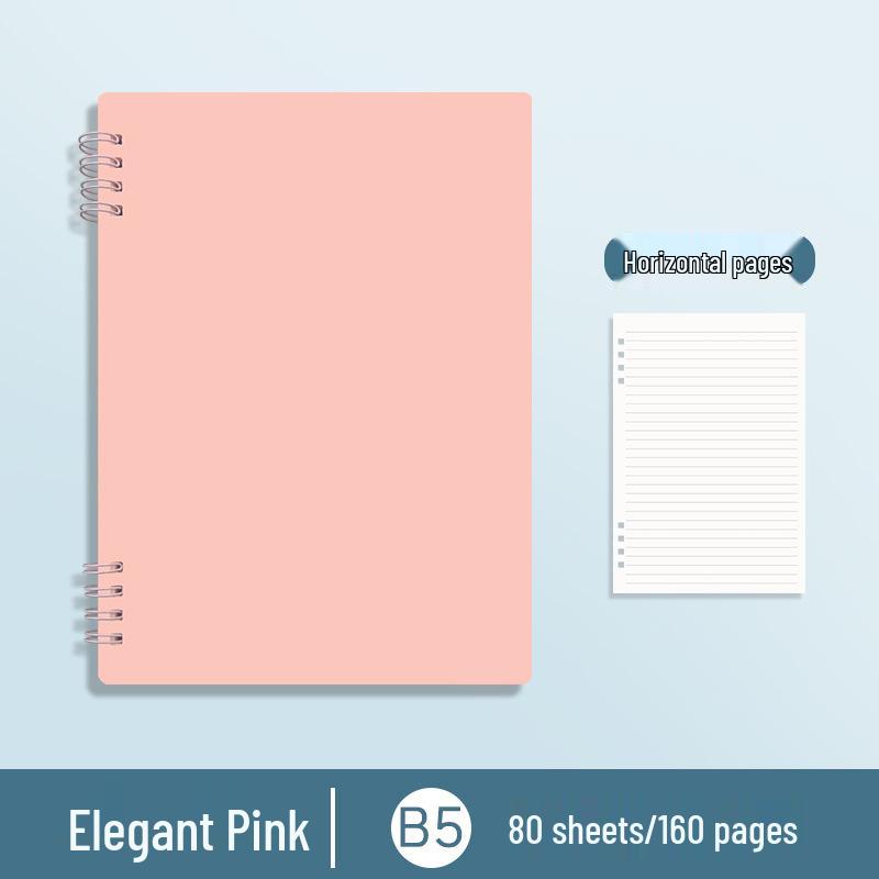 Soft-Touch Spiral Notebook: Morandi Ruled Grid, Thickened for Students & Postgrad Exams