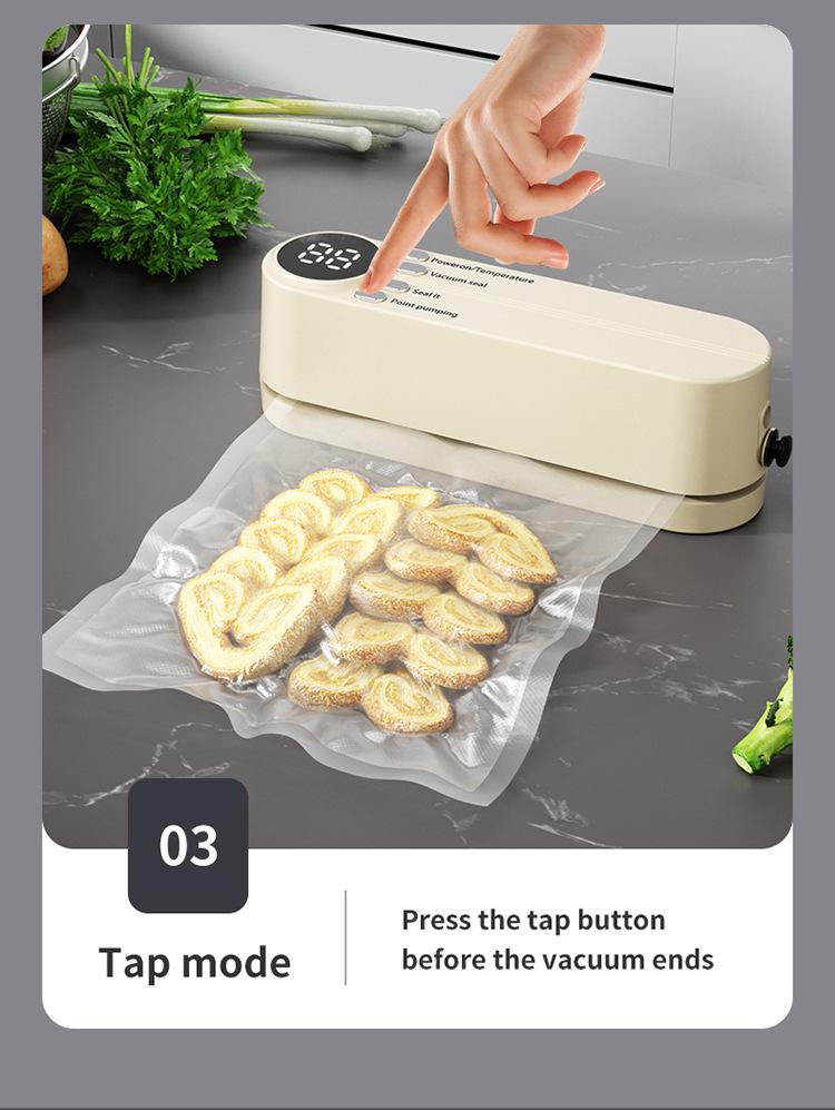Rechargeable Mini Wireless Vacuum Sealer for Food Packaging