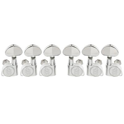 Wilkinson WJN03 E-Z-LOK L3+R3 Guitar Tuners for Electric and Acoustic Guitars, Chrome