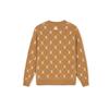 MLB Boston Red Sox Front Diamond Letter Combination Cardigan Unisex knitwear Brown 3AKCM0241-43CAL