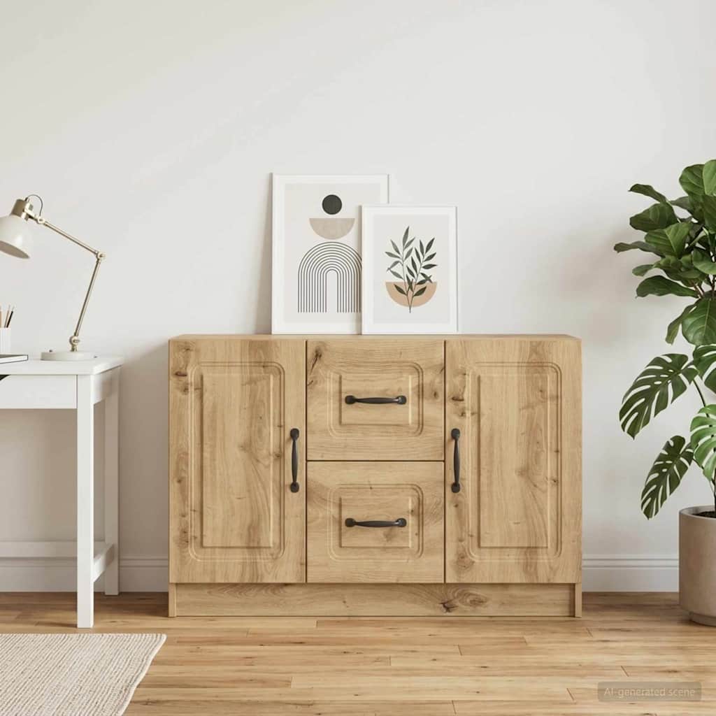 Artisan Oak Sideboard 89 x 34.5 x 57 cm Particleboard