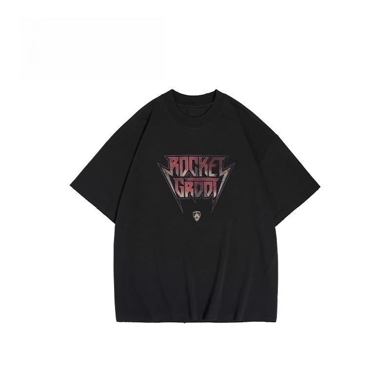 Genuine  High-quality Galaxy Guardians T Fashion Trend Printed T-shirt Men's And Women's Short-sleeved TopsJacket