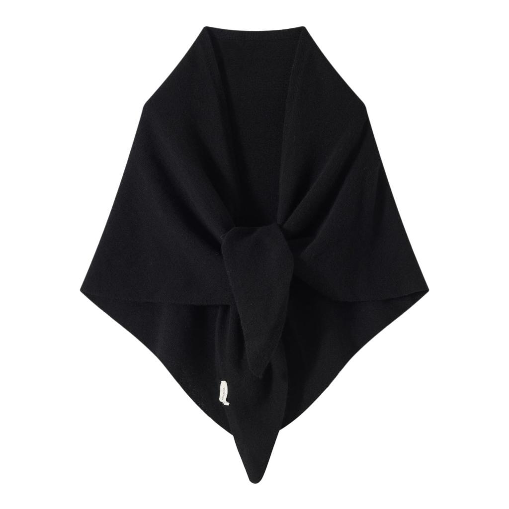 100% Wool Triangle Scarf Shawl Women Winter Warm Knitted Wrap Neck Scarf Oversized Soft Pashmina for Cold Weather Outdoor [75x187cm]