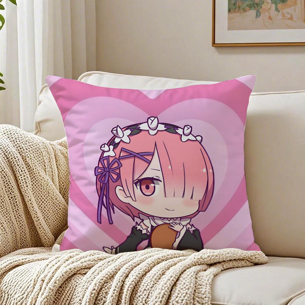 anime character loyal RRe ZZero Cushion Cover Pillowcase Antidustmite living Room Sofa Decor Cushion Room
