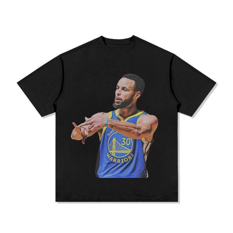 Stephen Curry Golden State Warriors 30 Print Black T-shirt