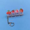 Keychain Keycap Mobile Phone Pendant Fruit Cute Kawaii Keyring Fingertip Decompression Novelty Pop Fidget Toy Valentine Holiday Gift