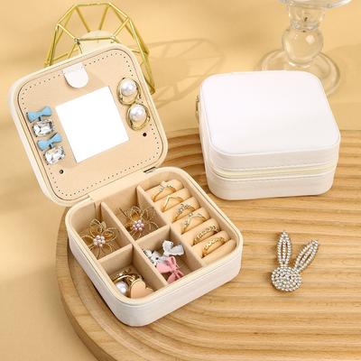 Travel Small Jewelry Organizer Box Portable Storage Holder For Rings Earrings Necklace Bracelet Boxes Gifts