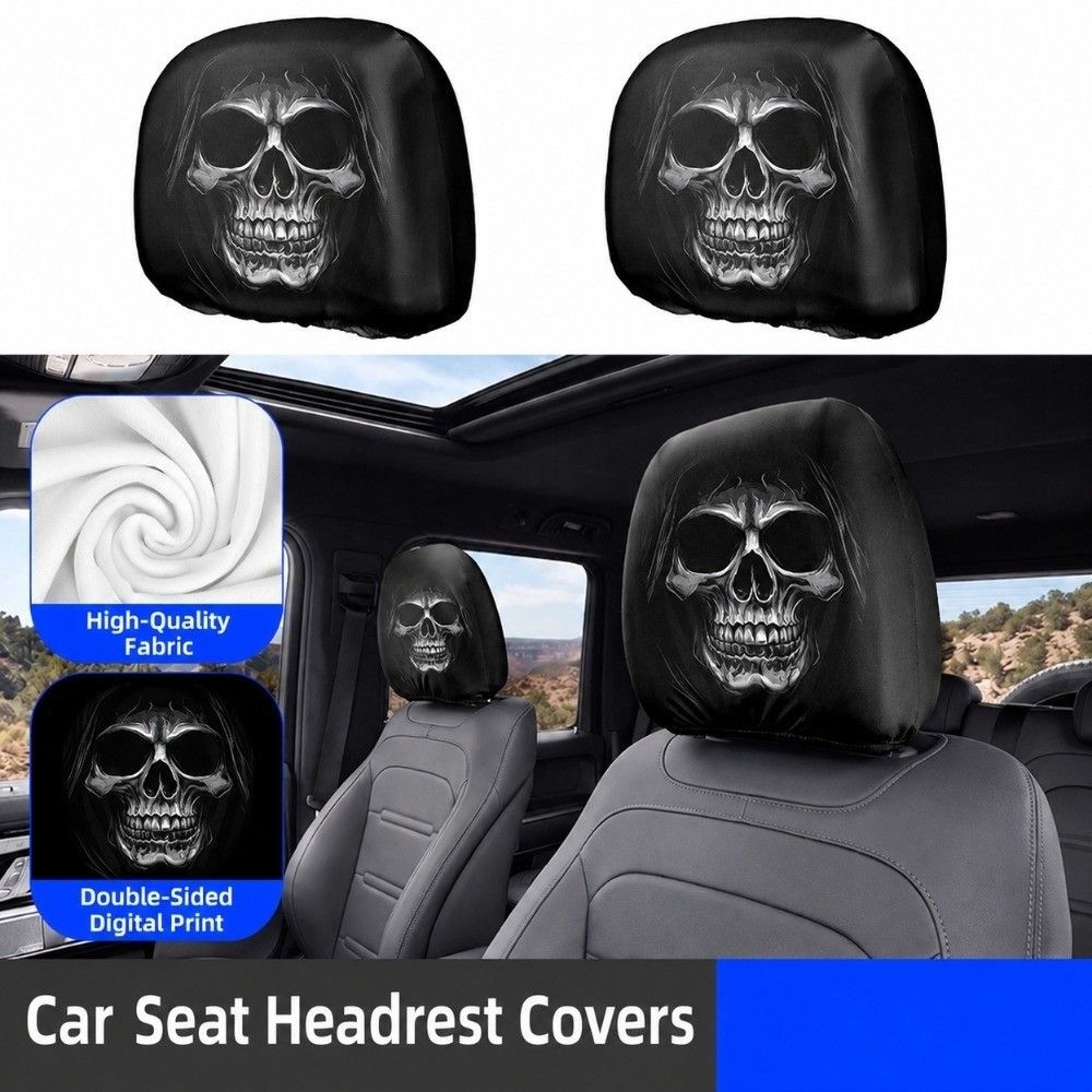 2pcs Universal Car Headrest Cover Elastic Car Seat Covers New Seat Protector  For Sedan Truck SUV
