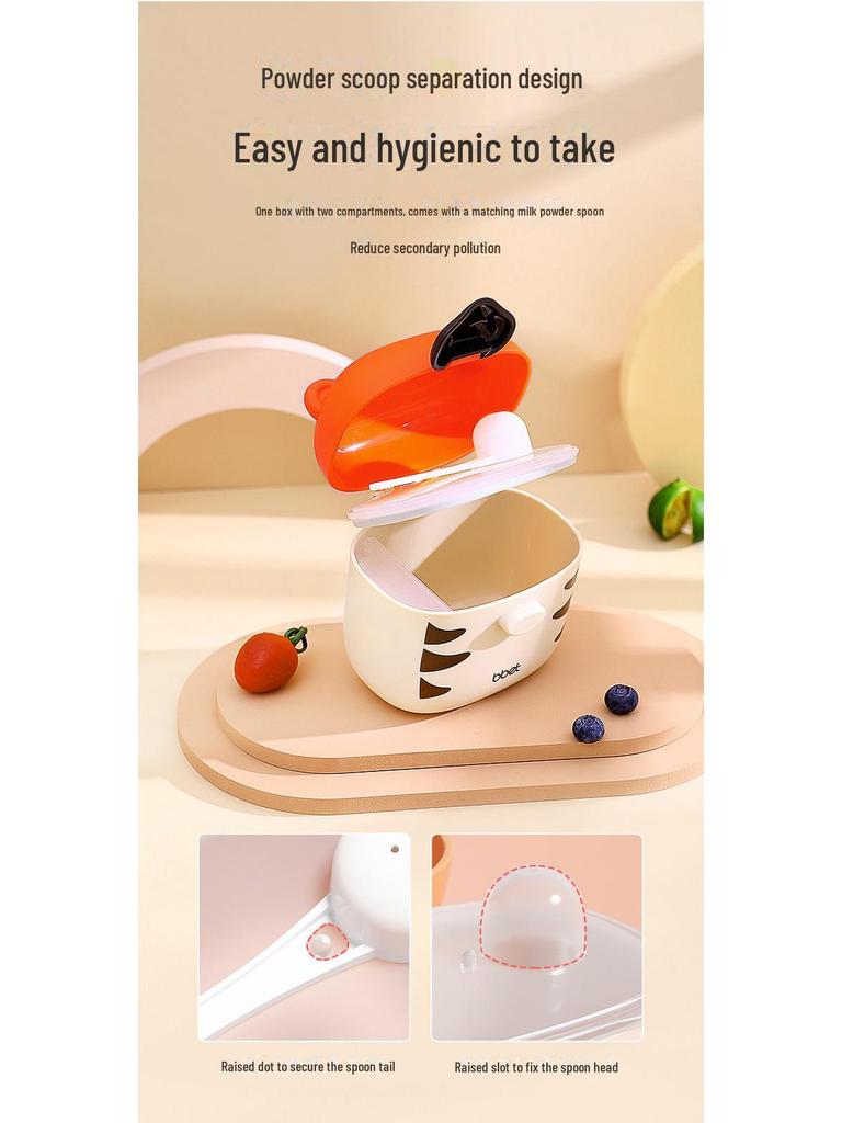 Portable Large-Capacity Baby Milk and Rice Powder Storage Box - Moisture-Proof and Sealed for Travel