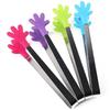 1PC Creative Small Hand Shape Silicone Food Tongs Ice Candy Kitchen Supplies Stainless Steel Non-slip Mini Utensil Random