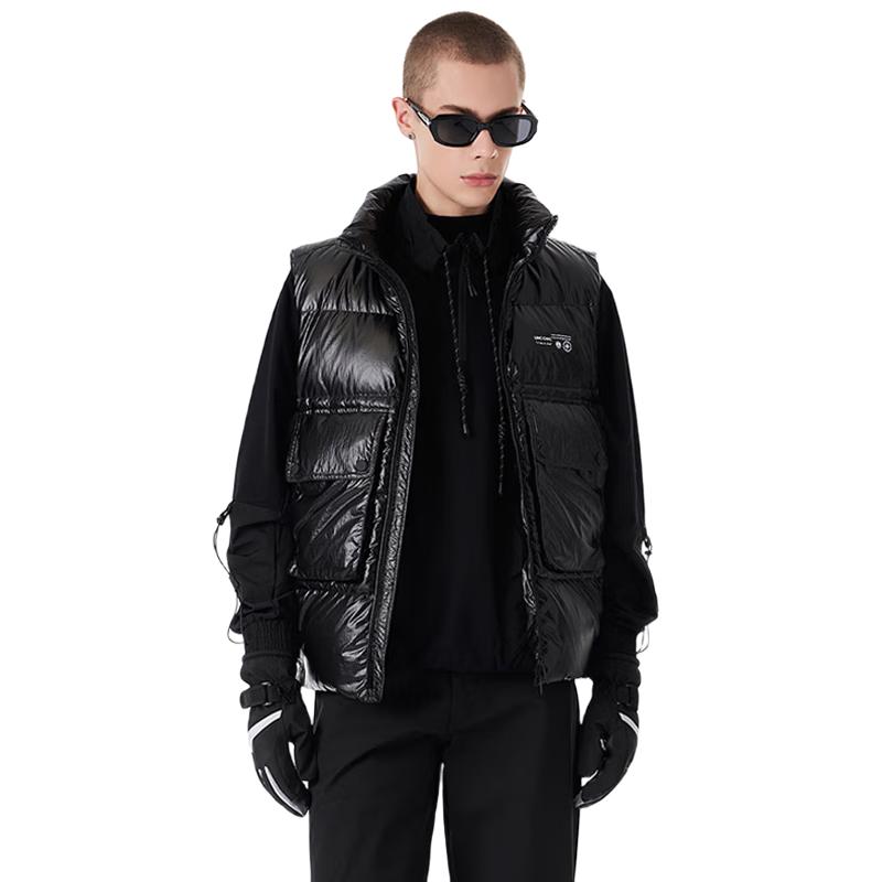 

Jinyujie Men s Urban Outdoor Stand-Up Collar Down Vest M