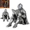 Unique Gifts for Book Lovers Medieval Knight Nook Statue 3D Printed Armored Reading Bookend Figurine Home Office Desk Decor Retro Gothic Bookshelf