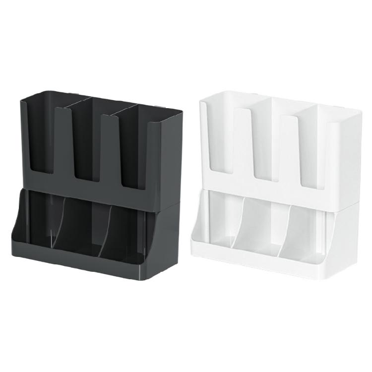 Modern Cup Storage Solution Multilayer Shelf With Open Front Design For Family And Commercial Use