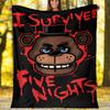 Freddy Theme Printed Blanket Perfect For Couch Bed Travel Outdoor Use Machine Washable Cozy Durable