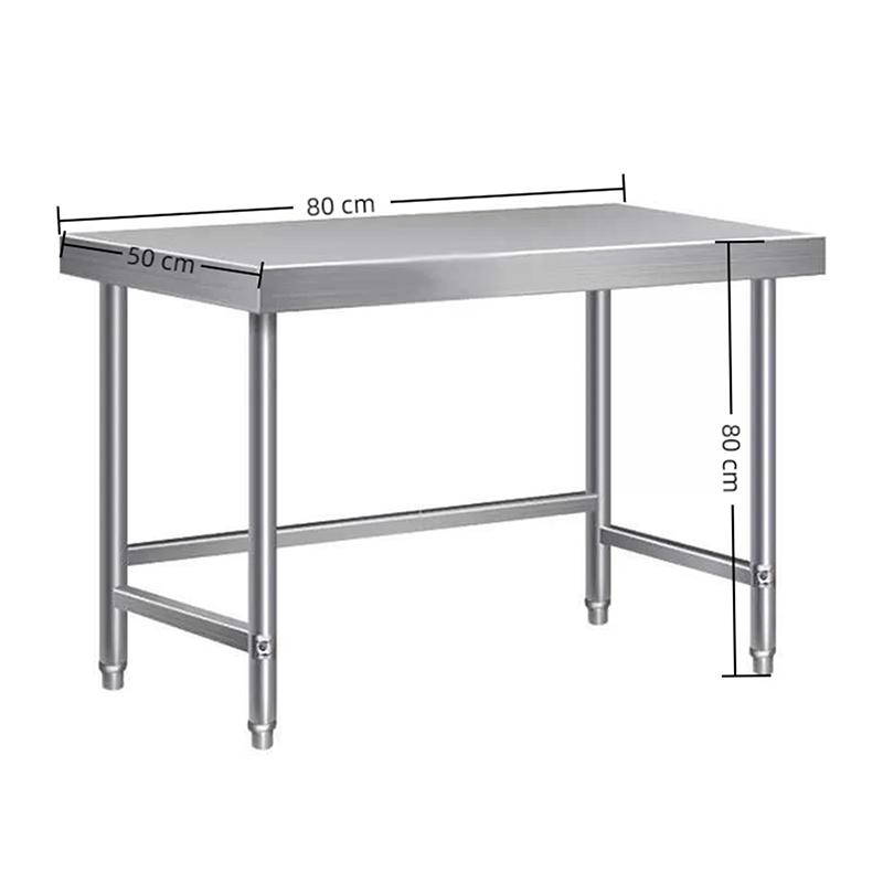 Multifunctional Stainless Steel Table For Home Use, With Adjustable Legs, Available In Multiple Sizes.