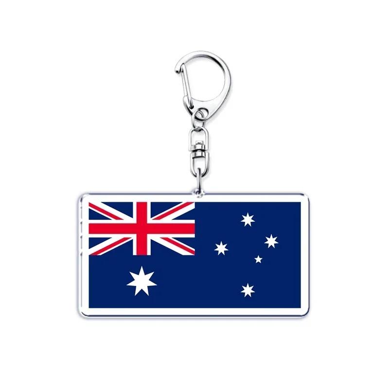 New Country Flags Keychains Ring for Accessories Bag Pendant American Britain Korean Korean Key Chain Keyring Jewelry Fans Gifts