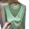 Knitted Cardigan Women's Summer Thin, Short Top, Air-conditioned Shirt, Shawl, Ice Silk Long-sleeved Sunscreen Jacket