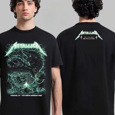 Metallica M72 Syracuse New York Merch At JMA Wireless Dome On April 19 2025 Met On Tour Thunder Sea Dragon Artwork Two Sided