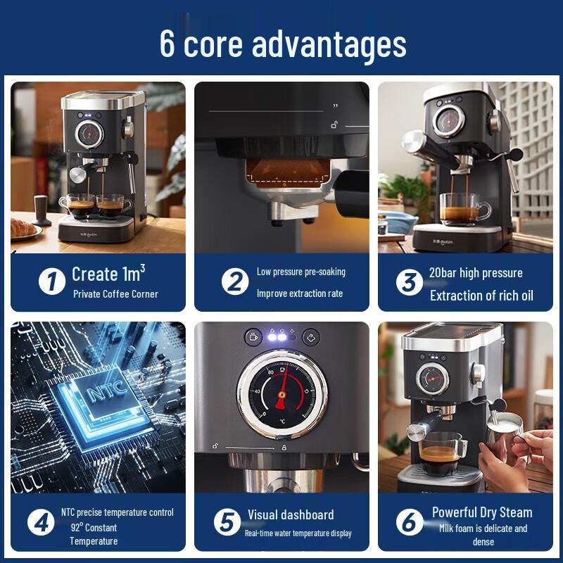 Donlim DL-6400 Semi-Automatic Espresso Coffee Machine CN plug (adapter included)