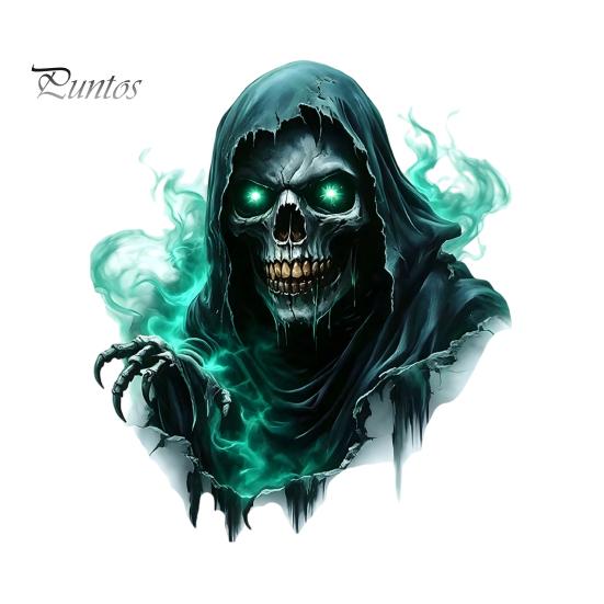 Spooky Wall Stickers Halloween Theme Sticker, Horror Skull Decal, Waterproof Self-adhesive Decor Art, for Home Living Room Bedroom And Party Ornaments