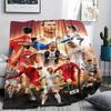 1PC CR7 Patterned Flannel Blanket Suitable For All Seasons for Home Decor Warmth and Comfort Gifts Holiday Present