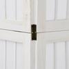 Vidaxl Room Divider, 3-Panel, White, Solid Paulownia Wood