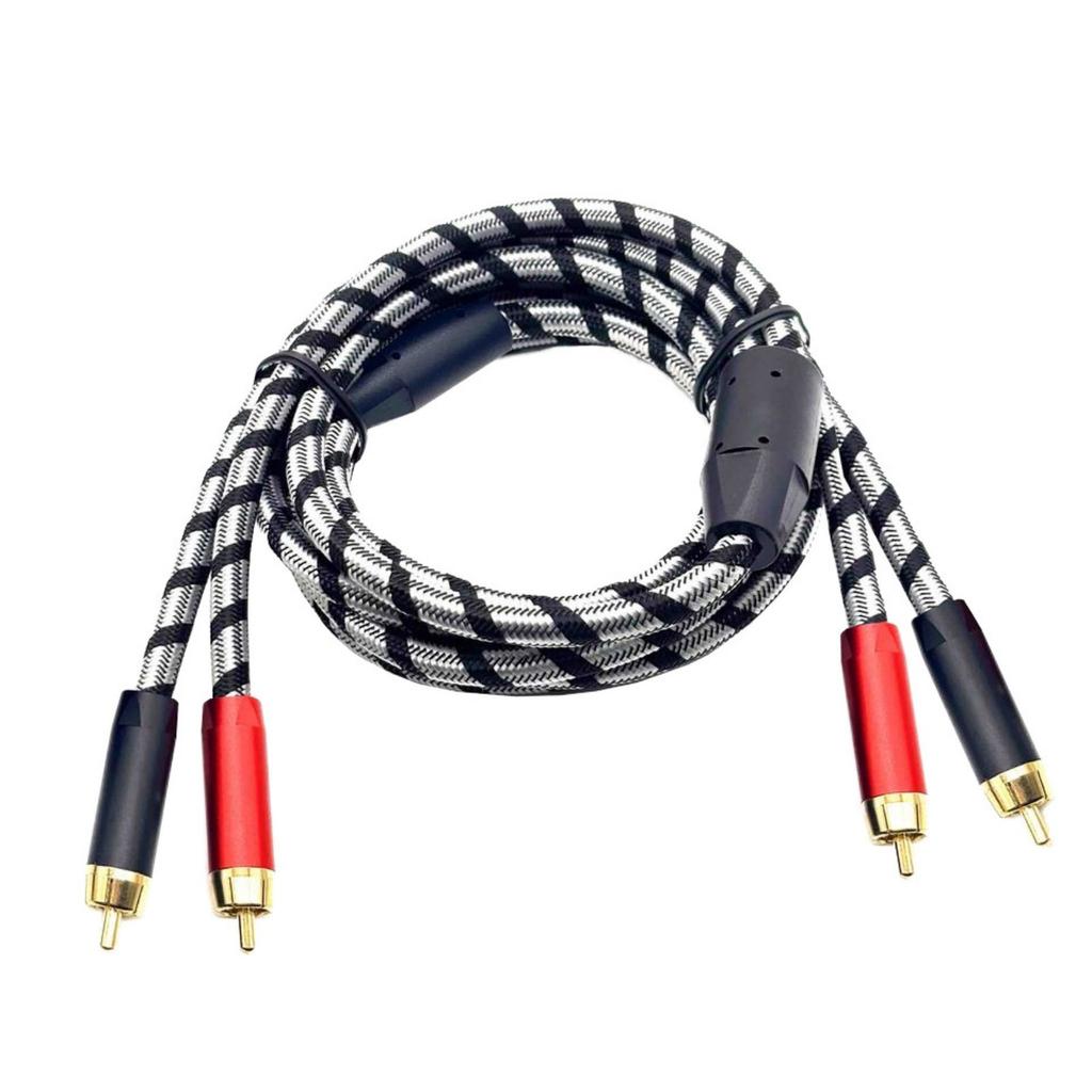 Premium 2RCA Male To Male Audios Cable Braide Design Wide Compatibility with Tvs Receiver Amplifier 2RCA To 2RCA Cable