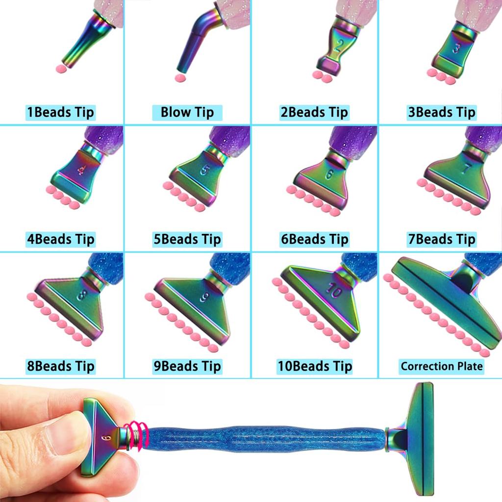 SENHAI Diamond Art Pen 24 Pieces Diamond Painting Pens with Colorful Metal Tips and Threaded Tips for 5D Diamond Art Accessories Tools for DIY