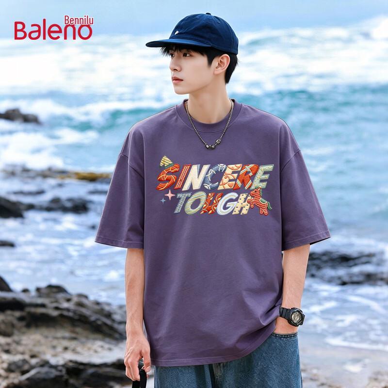 Baleno Men s 2026 Summer Pure Cotton Graphic T-Shirt L