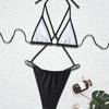 Ins Sexy Babes Take Pictures Of White Three-Point Bikini Split Swimsuit Women'S Beach Seaside Vacation Swimsuit