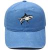 Big White Shark Embroidered Baseball Cap Washed Vintage Daddy Hat Marine Animal Men's and Women's Casual Sun Hat