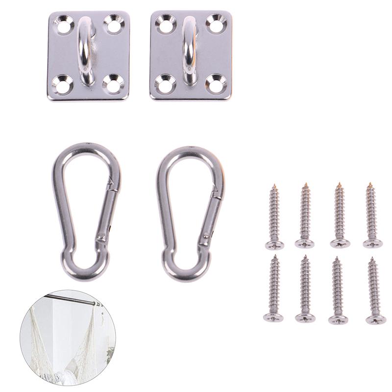 2 sady nástěnných háčků ve tvaru písmene U na strop z nerezové oceli Heavy Duty Houpací základna