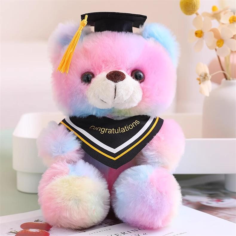 Doctor's Clothing Teddy Bear Doll Plush Toy Small Sitting Bear Doll Stuffed Animals Boys Girls Students Graduation Gifts Kids