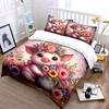 Cute pig with floral artwork Print Bedding Set 1 Duvet Cover 2 Pillowcases for Adult and Children Luxury Gift Full Size