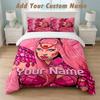 Bedding Set 1 Duvet Cover 2 Pillowcases Lady Gaga Print Soft Bed Linen Bedroom Decor