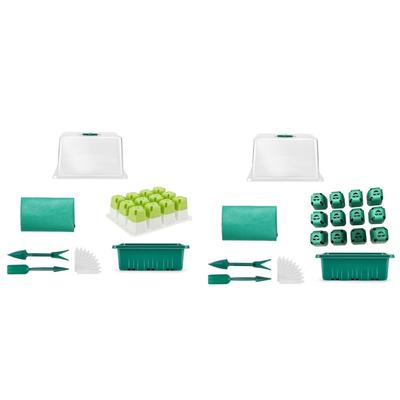 Anzuchtschale Mini-Gewächshaus Starter-Sets für Innen- und Außenbepflanzung Vermehrungsbox mit klarem Deckel