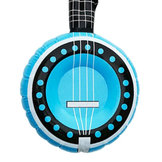 Inflatable Balloon Banjo Instrument Portable Inflatable Toys PVC Stage Prop for Hawaiian Party Beach