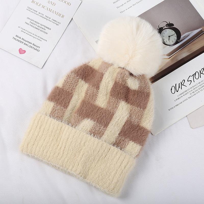 

Женская осенне-зимняя шерстяная шапка одинакового цвета, универсальная теплая вязаная шапка-бини one size