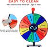 Roată Norocoasă Spin Wheel de 12 Inch cu 12 Sloturi, Bază și Suport Rezistente, Ideală pentru Evenimente de Carnaval Petreceri Acasă